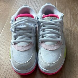 Nike White and Neon Pink Sneakers, Boy size 5.5y, women size 37